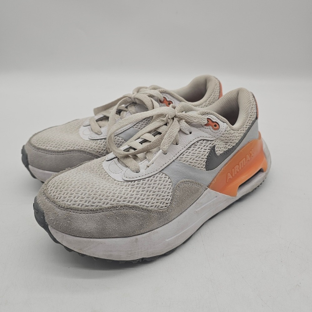 Women's Nike Air Max Systm (GS) Shoes – White/Total Orange Phantom size 8
